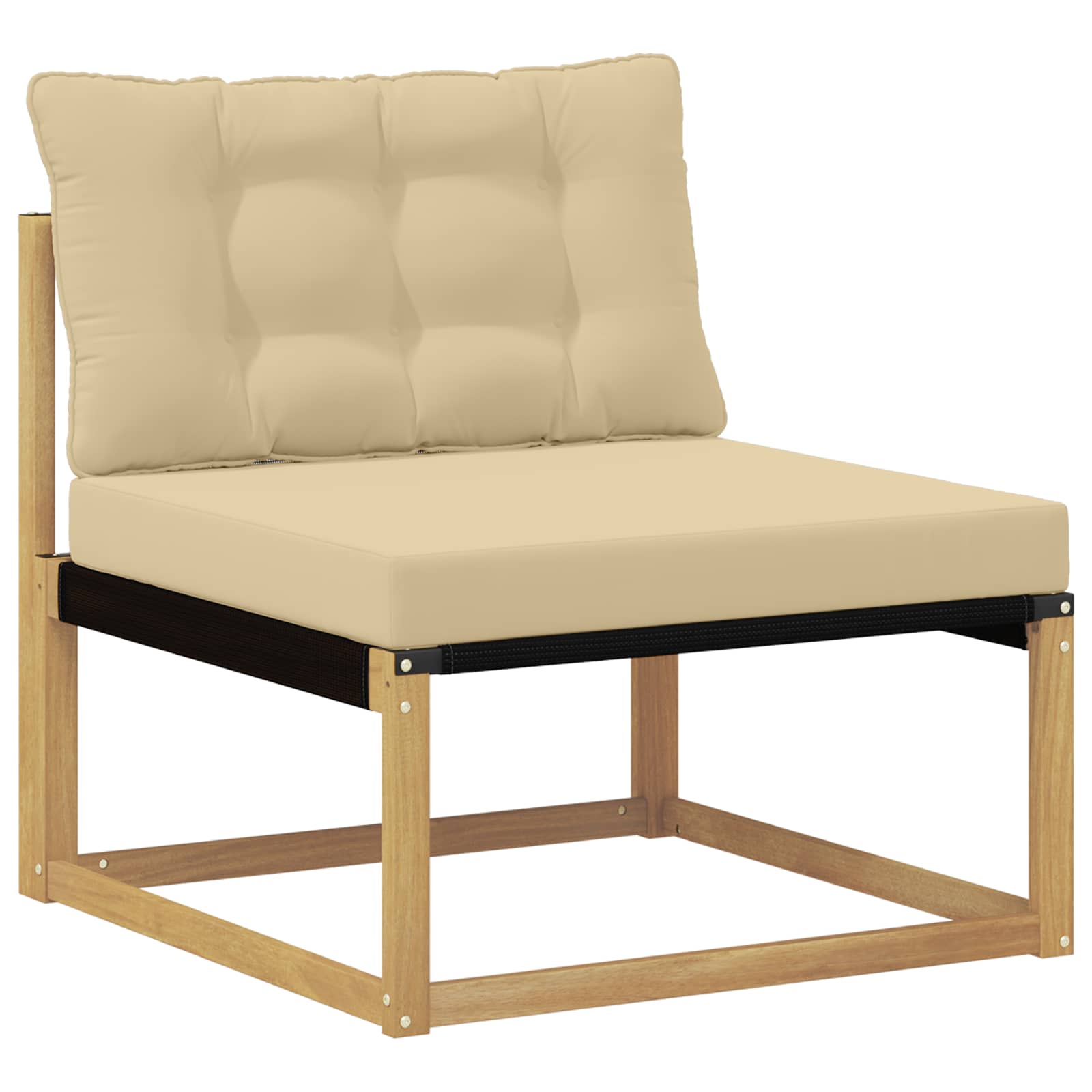 Srednja sofa za van s jastukom Bijela 79 x 83 x 73 cm čelik