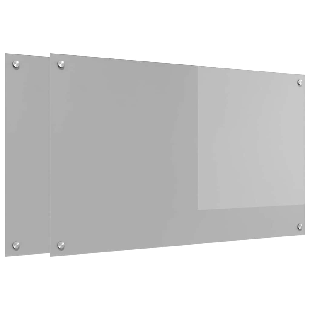 Kuhinjski zid 2 pcs Svijetlo siva 100 x 60 cm