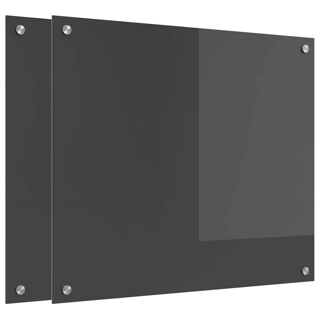 Kuhinjski zid 2 pcs Tamno siva 70 x 60 cm