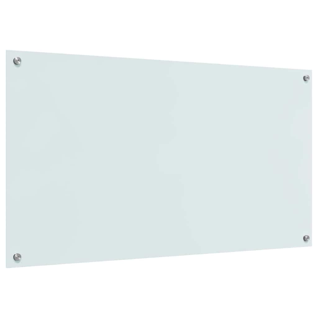 Kuhinjski zid 2 pcs Bijelo 110 x 60 cm Staklo otporno na udarce