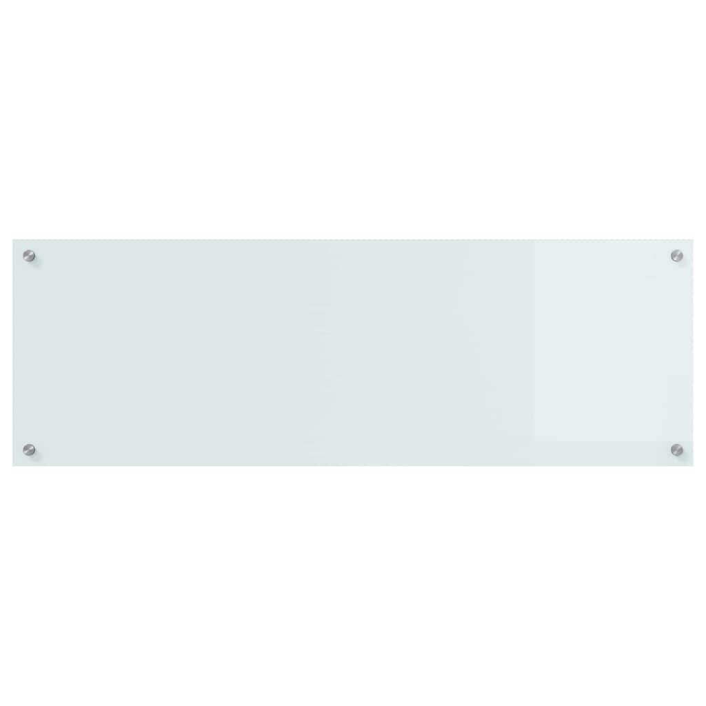 Kuhinjski zid 2 pcs Bijelo 120 x 40 cm Staklo otporno na udarce