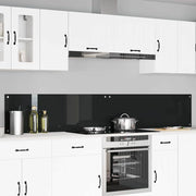 Kuhinjski zid 2 pcs Crna 120 x 40 cm Staklo otporno na udarce