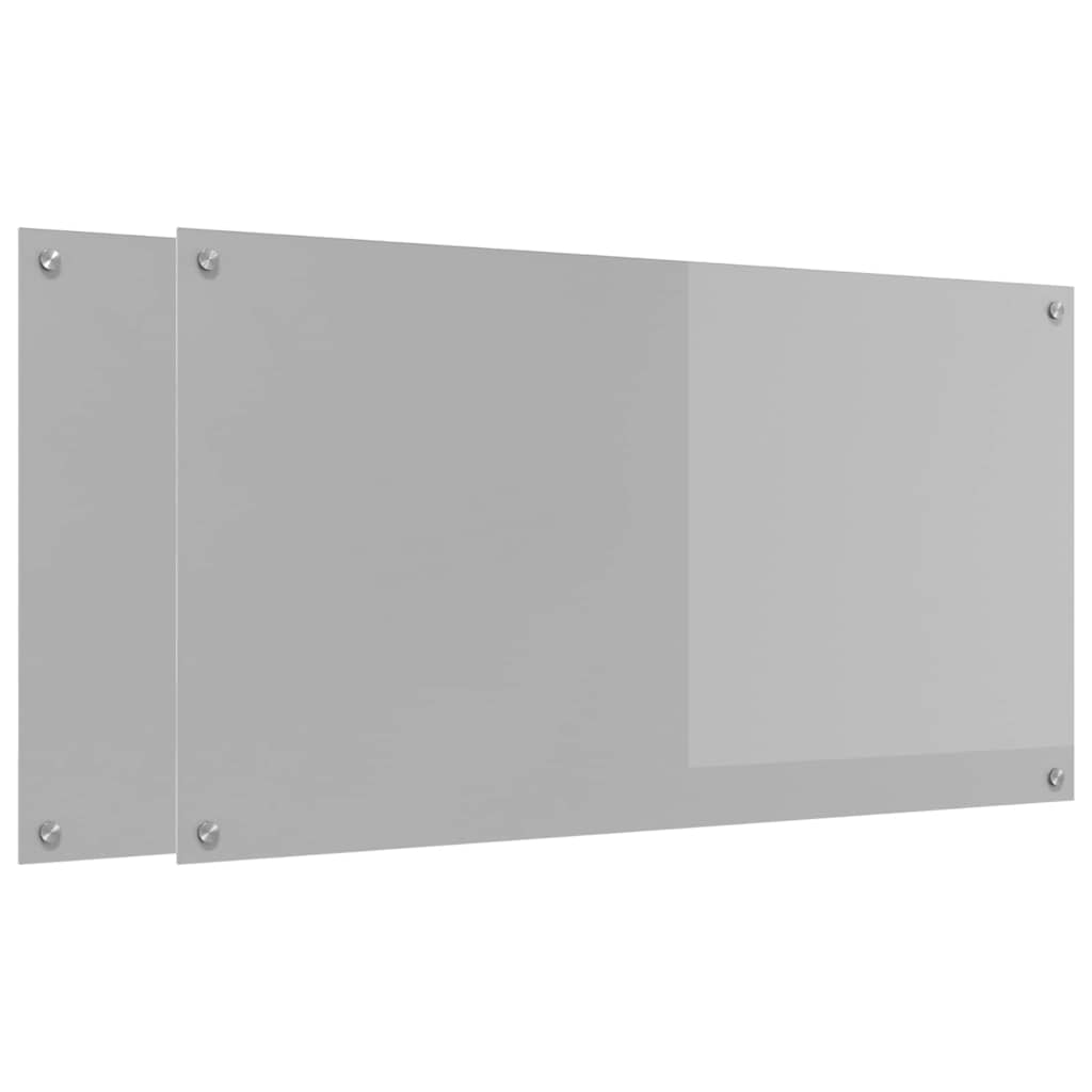 Kuhinjski zid 2 pcs Svijetlo siva 110 x 60 cm