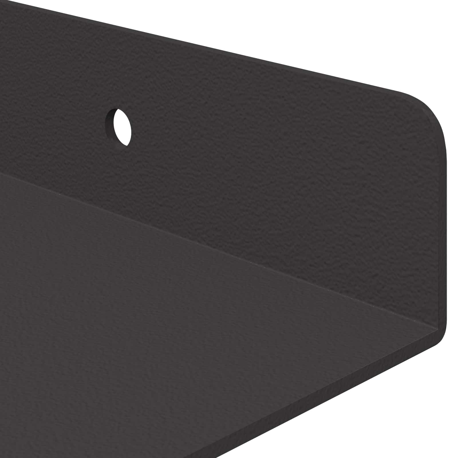 Lebdeća polica Zidne 4 pcs Crna 80 x 18 x 2,5 cm Čelik