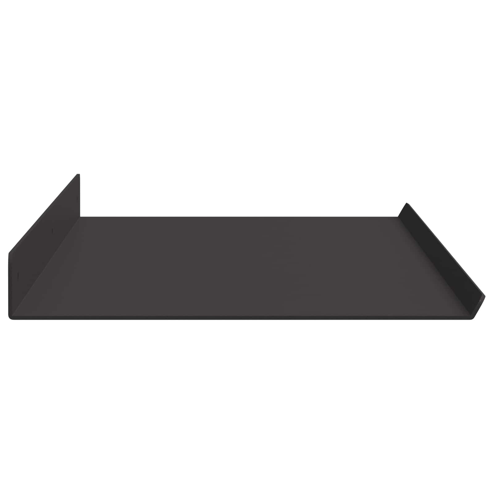 Lebdeća polica Zidne 4 pcs Crna 80 x 18 x 2,5 cm Čelik