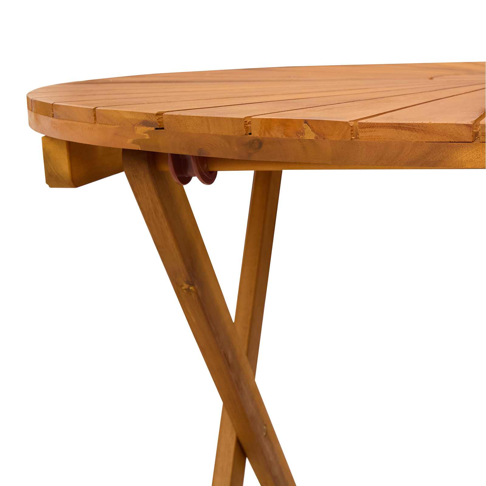 Preklopni vrtni stol Prirodna Ø70 x 75 cm Čvrsto drvo akacije