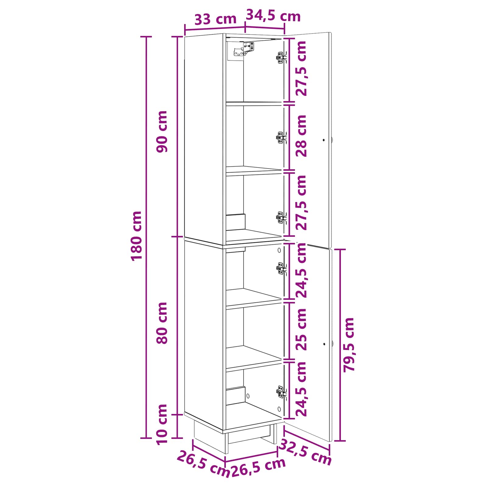 Set ormara 2 pcs Staro drvo 34,5 x 33 x 90 cm Konstruirano drvo