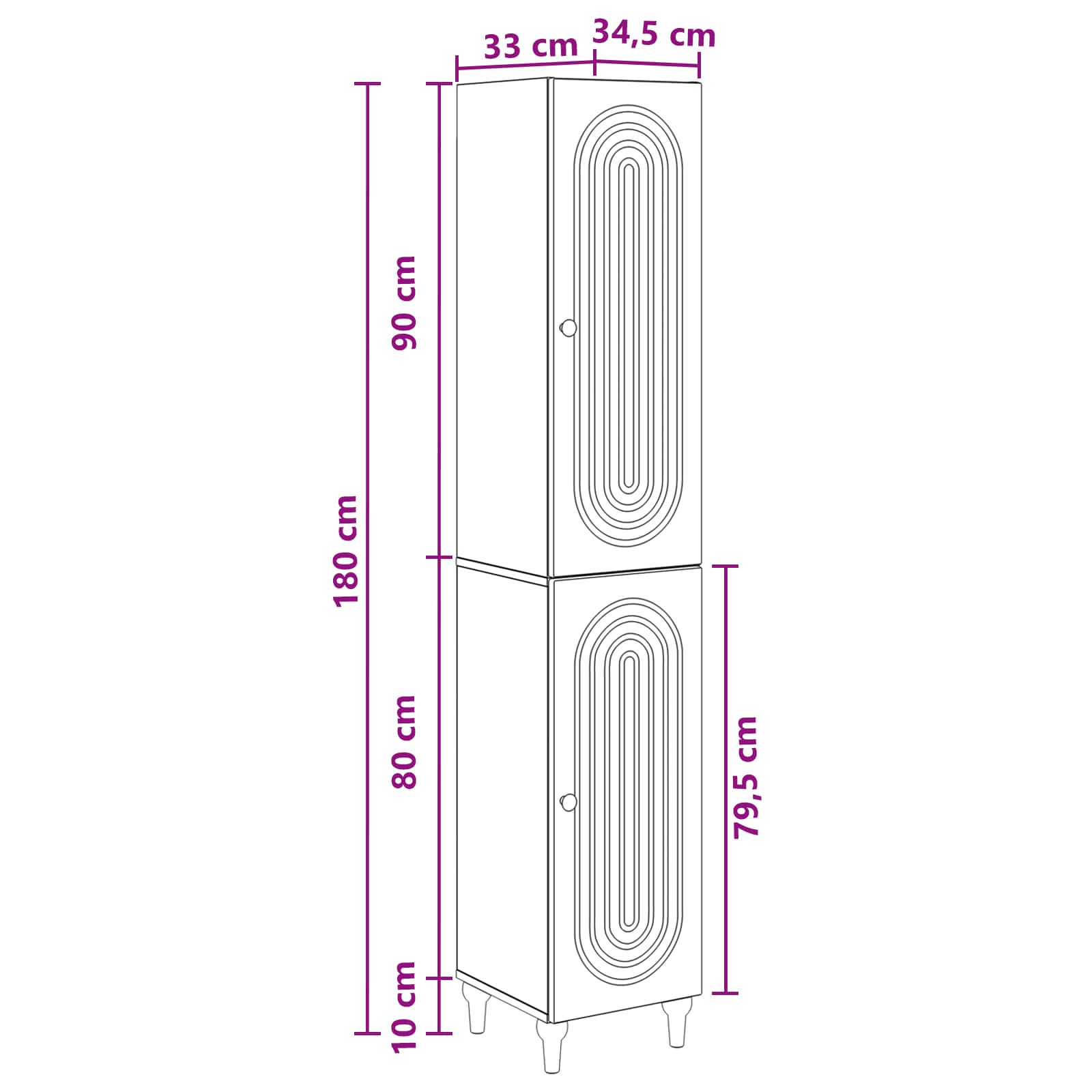 Set ormara 2 pcs Staro drvo Konstruirano drvo