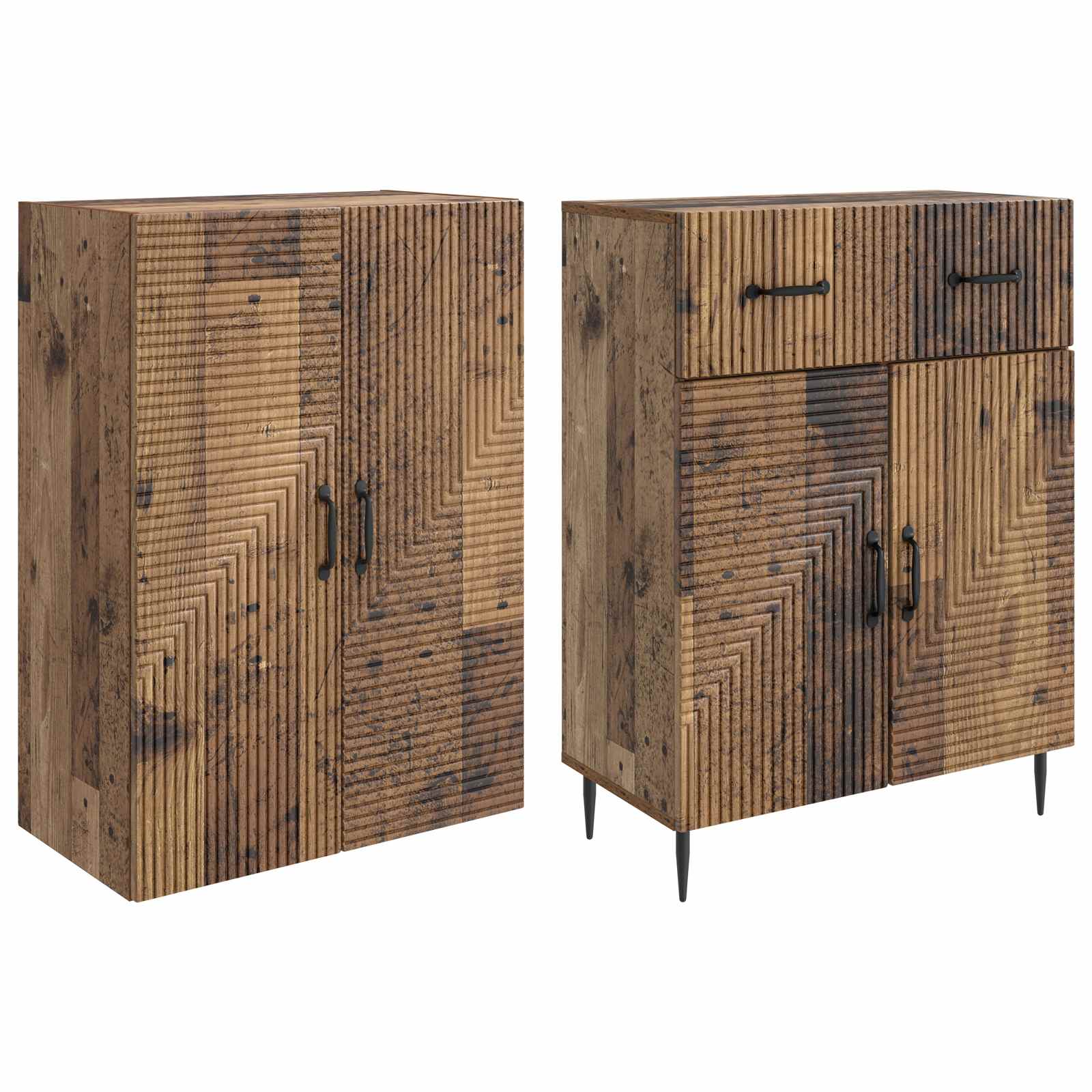 Set ormara 2 pcs Staro drvo 66 x 34,5 x 89,5 cm