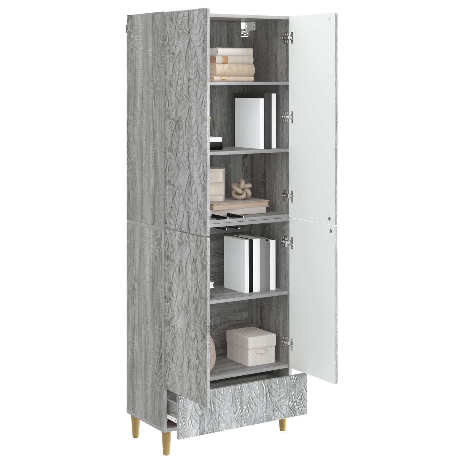 Set ormara 2 pcs Siva Sonoma Konstruirano drvo