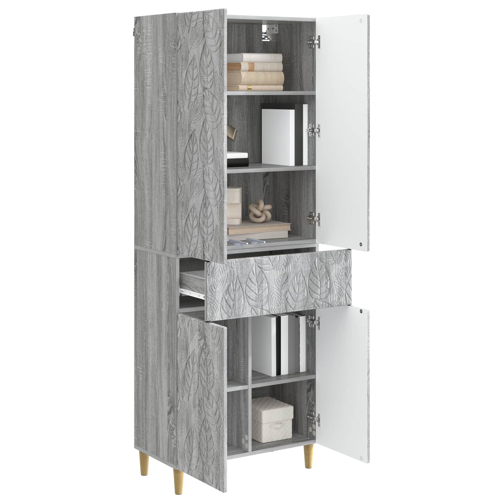 Set ormara 2 pcs Siva Sonoma Konstruirano drvo