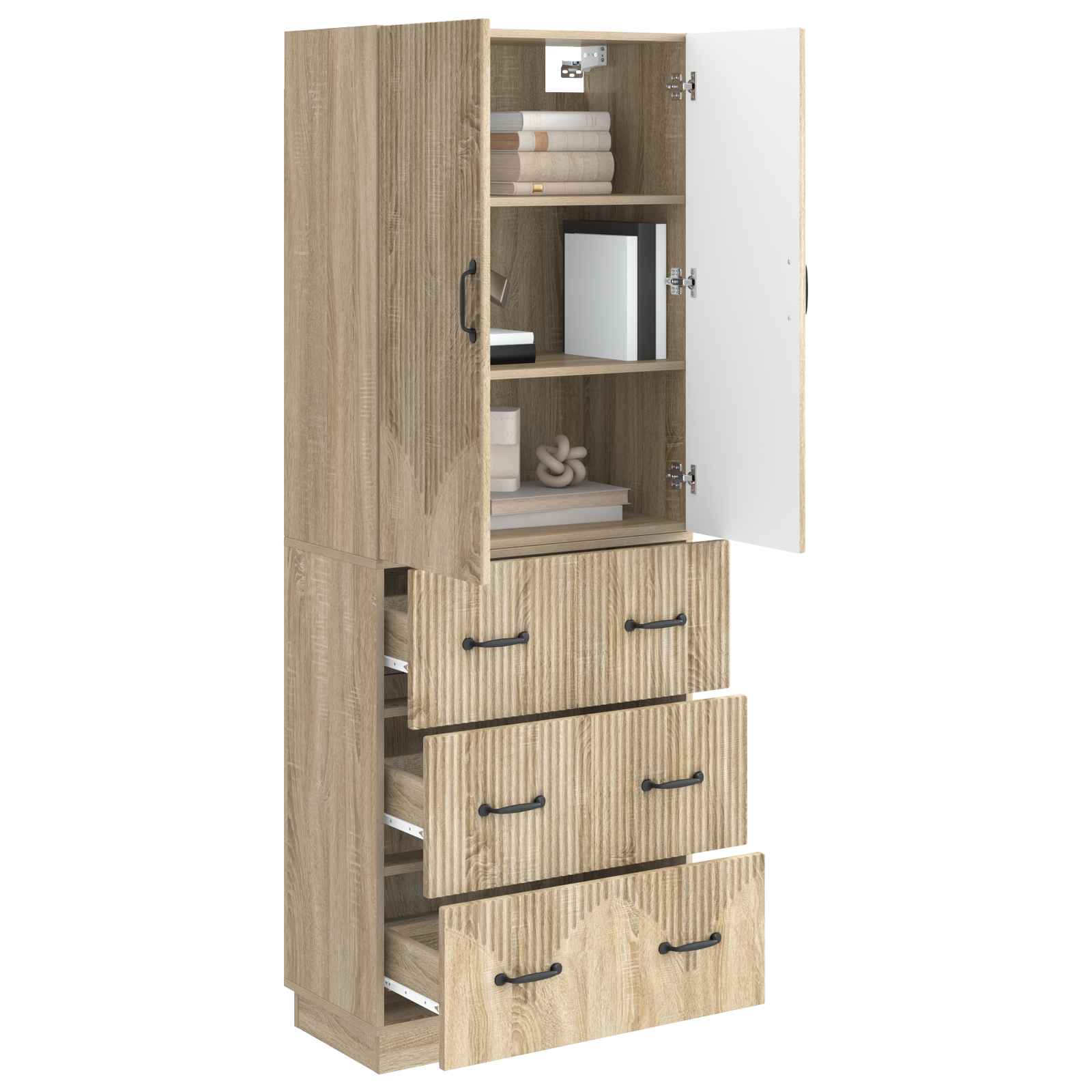 Set ormara 2 pcs Hrast sonoma 66 x 34,5 x 87 cm