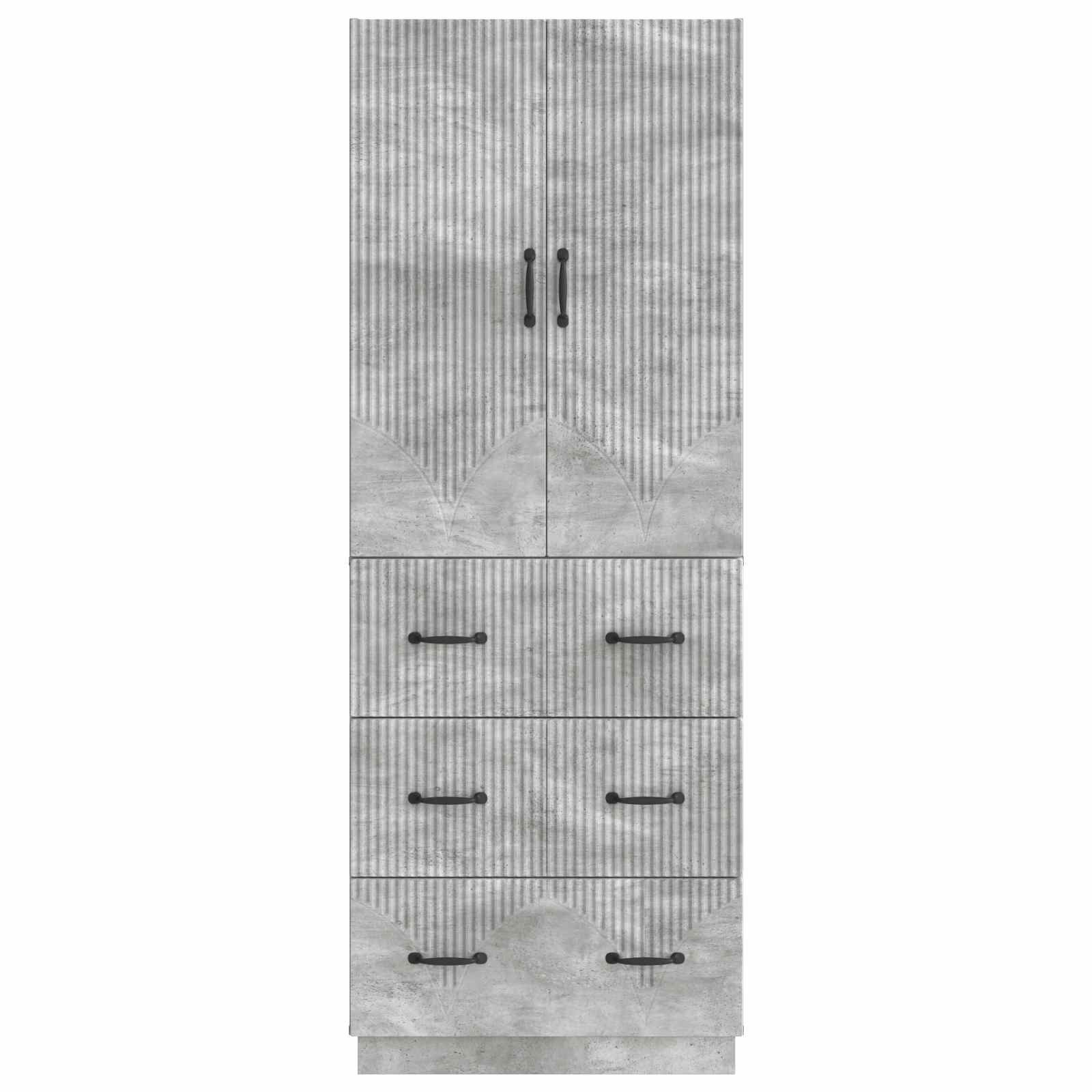 Set ormara 2 pcs Betonska siva 66 x 34,5 x 87 cm