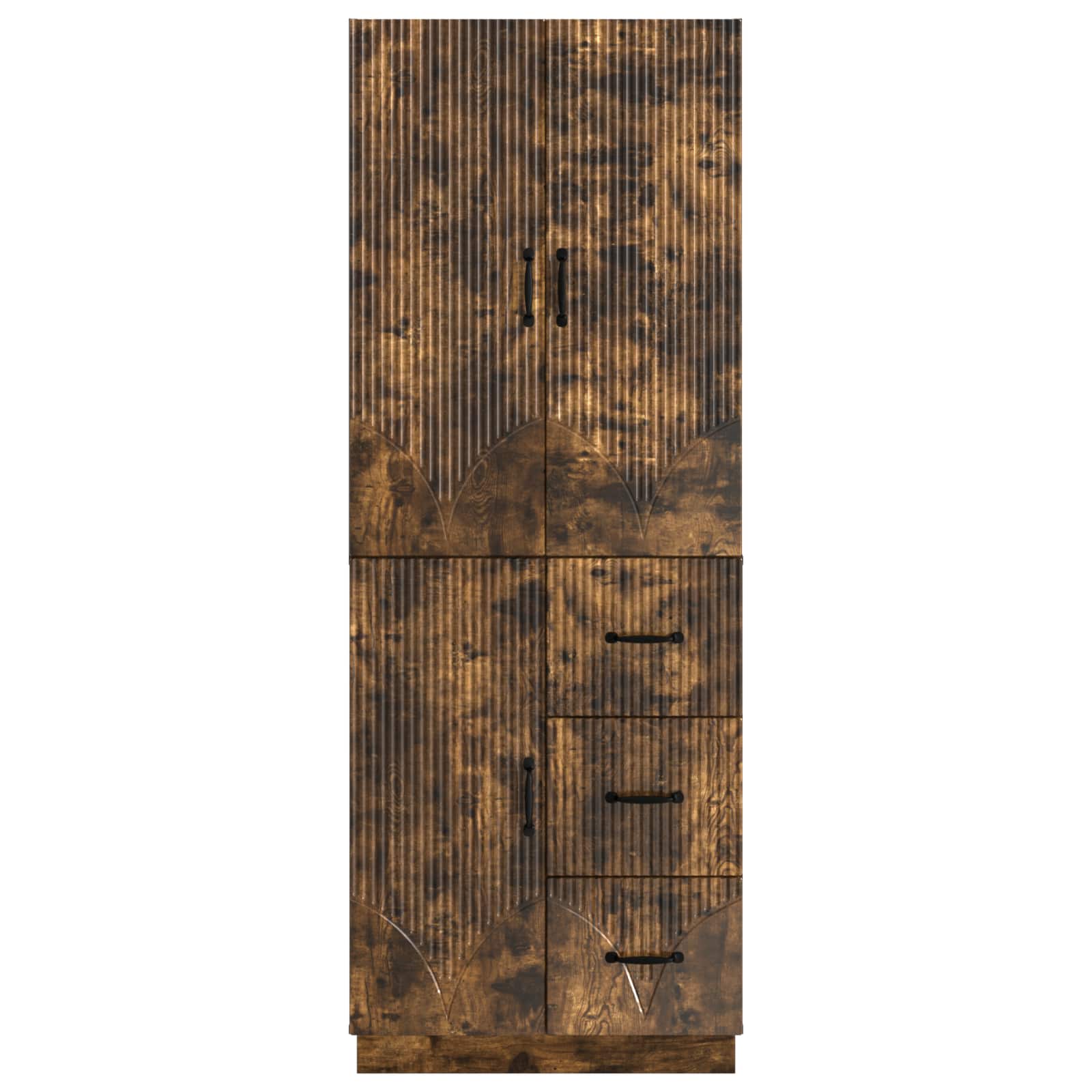 Set ormara 2 pcs Dimljeni hrast Konstruirano drvo