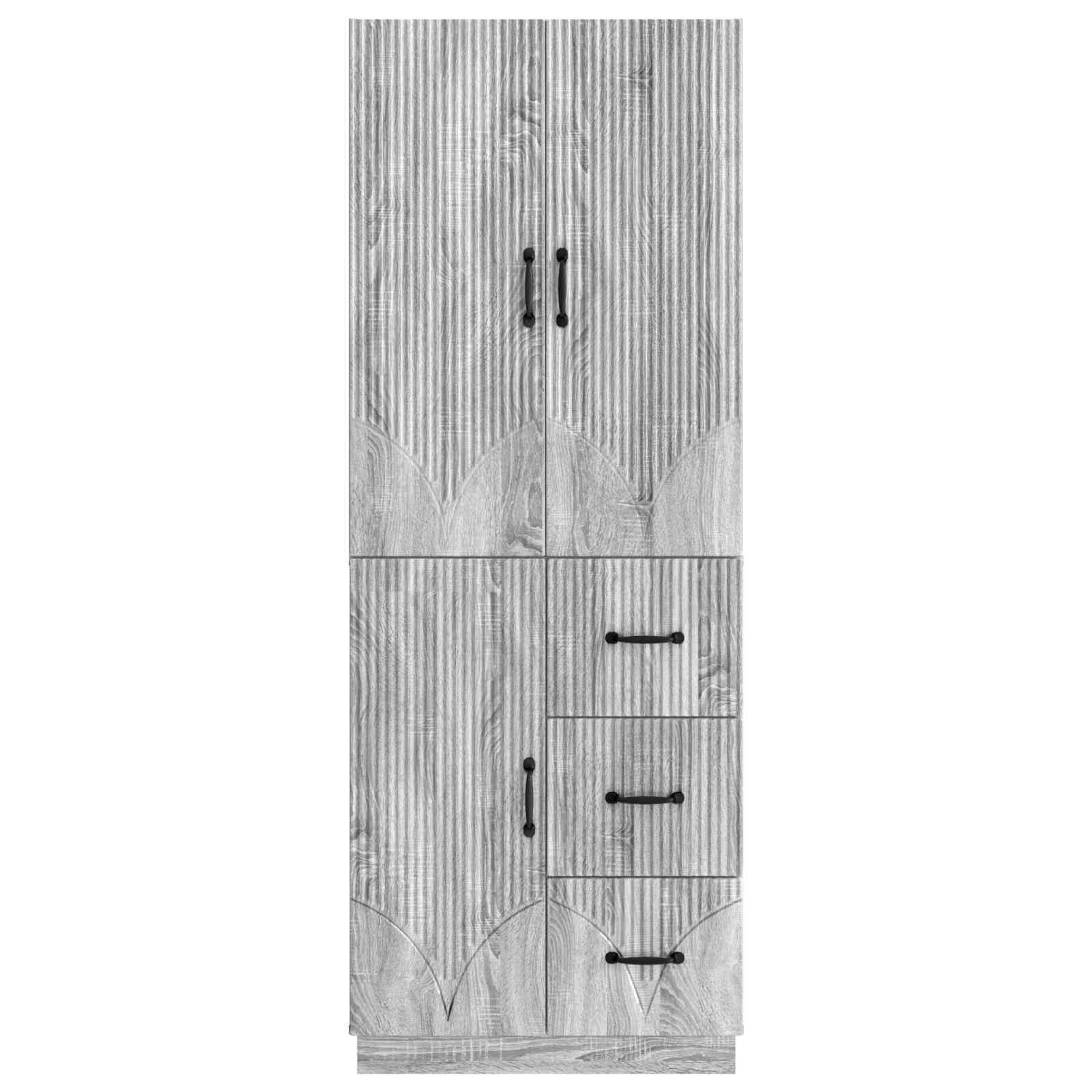 Set ormara 2 pcs Siva Sonoma Konstruirano drvo