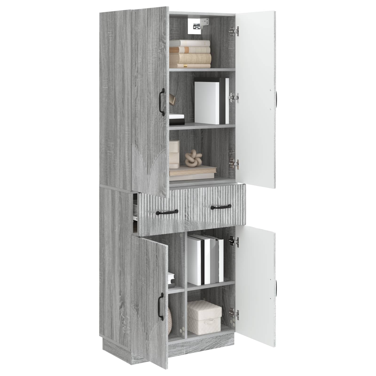 Set ormara 2 pcs Siva Sonoma Konstruirano drvo