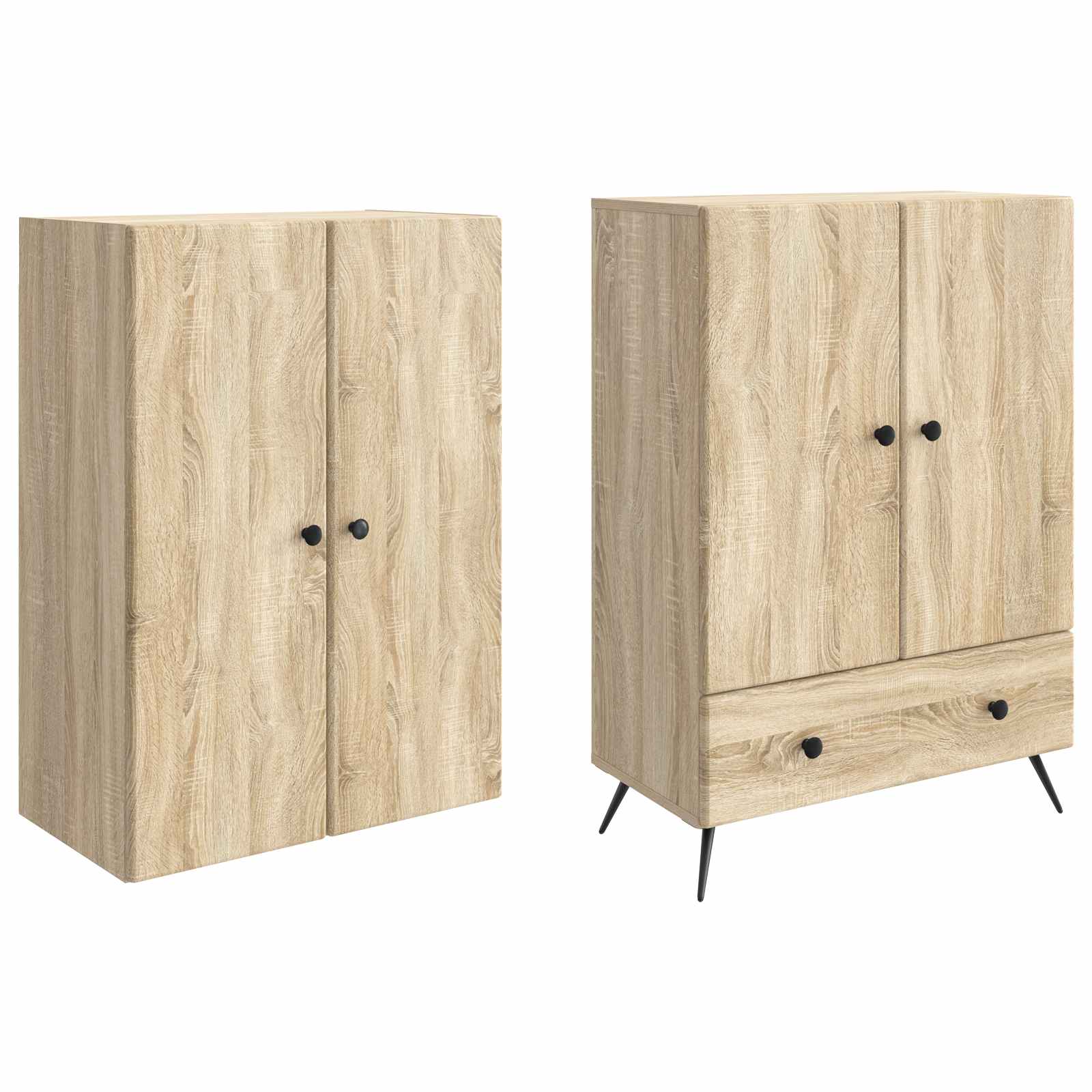 Set ormara 2 pcs Hrast sonoma Konstruirano drvo