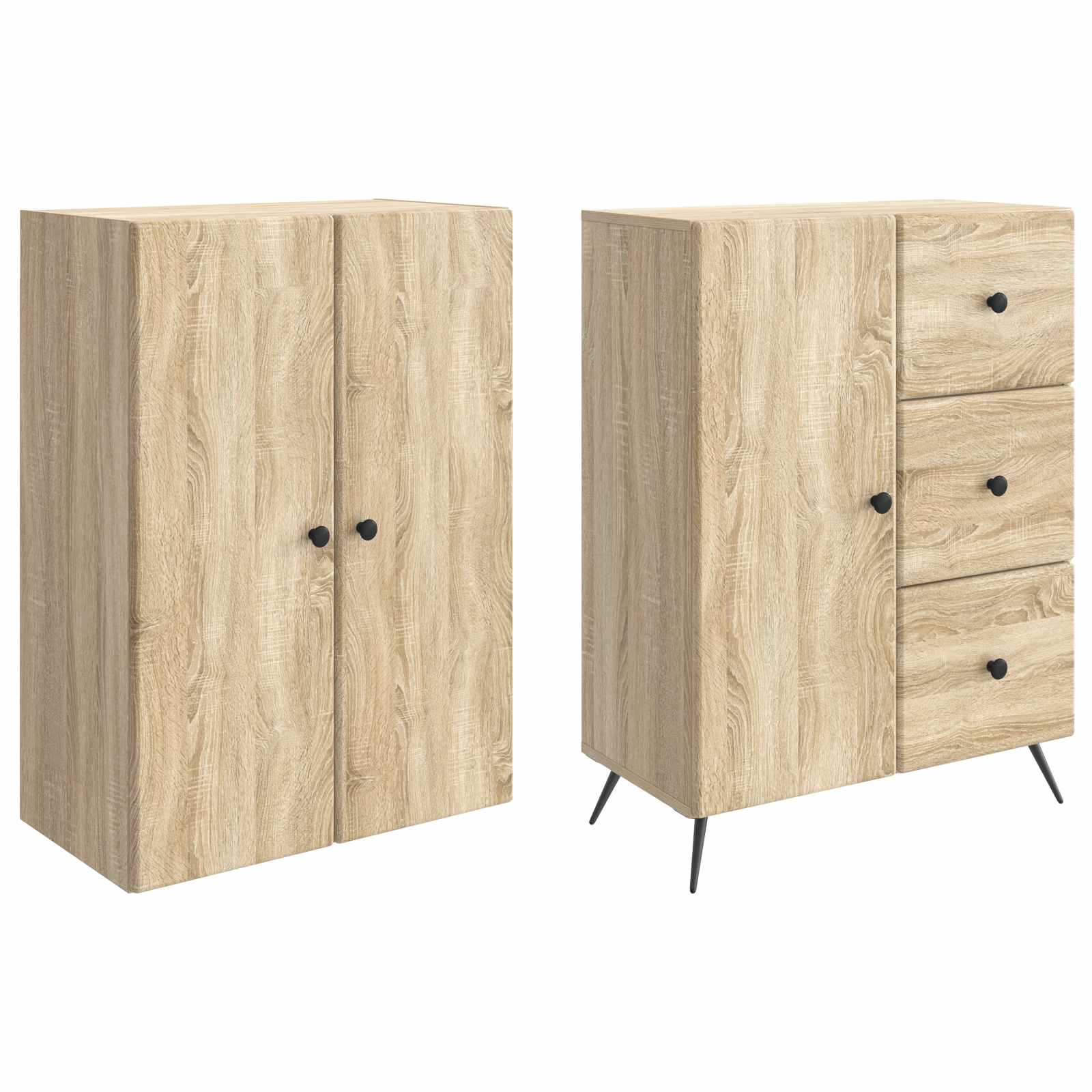 Set ormara 2 pcs Hrast sonoma Konstruirano drvo