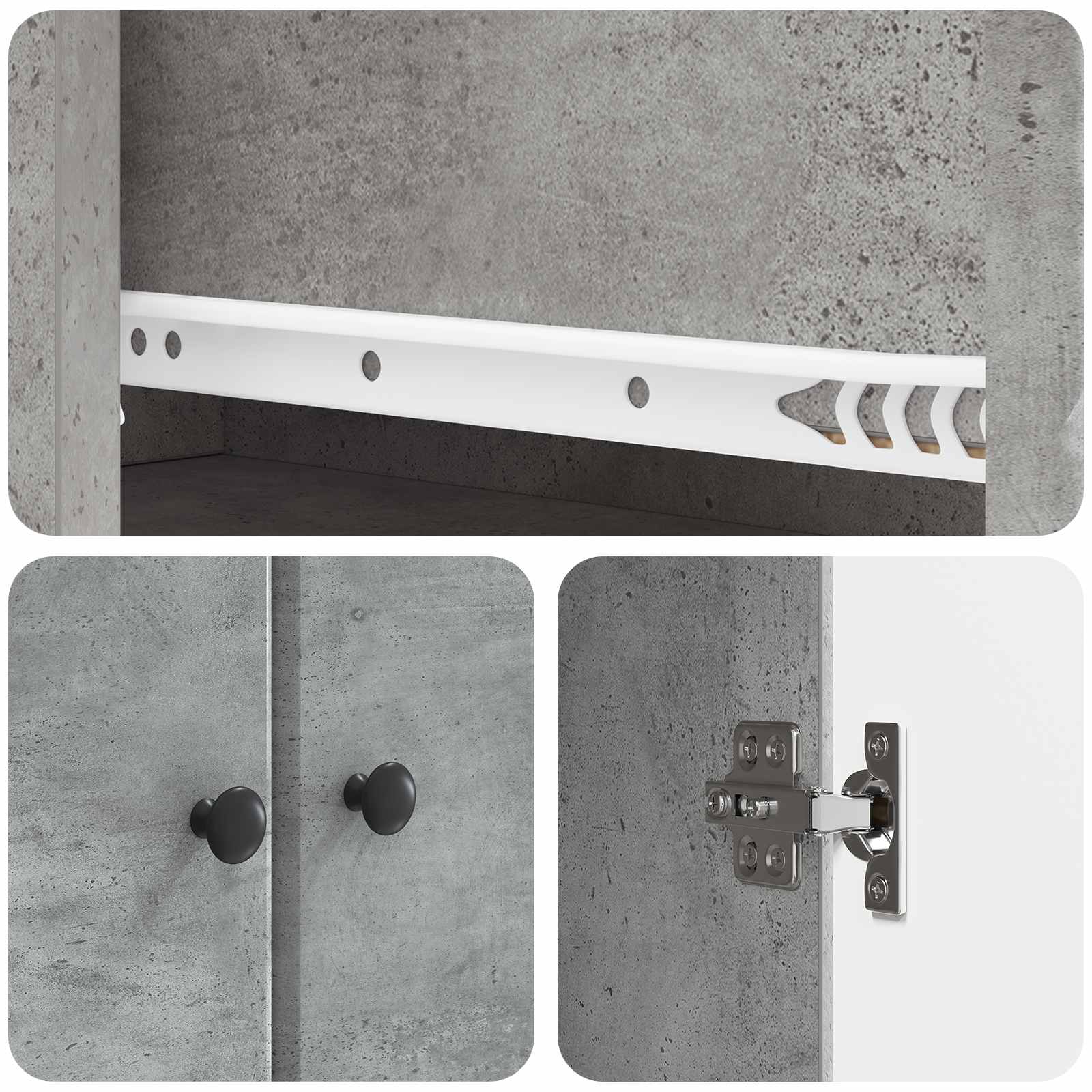 2 pcs Betonska siva