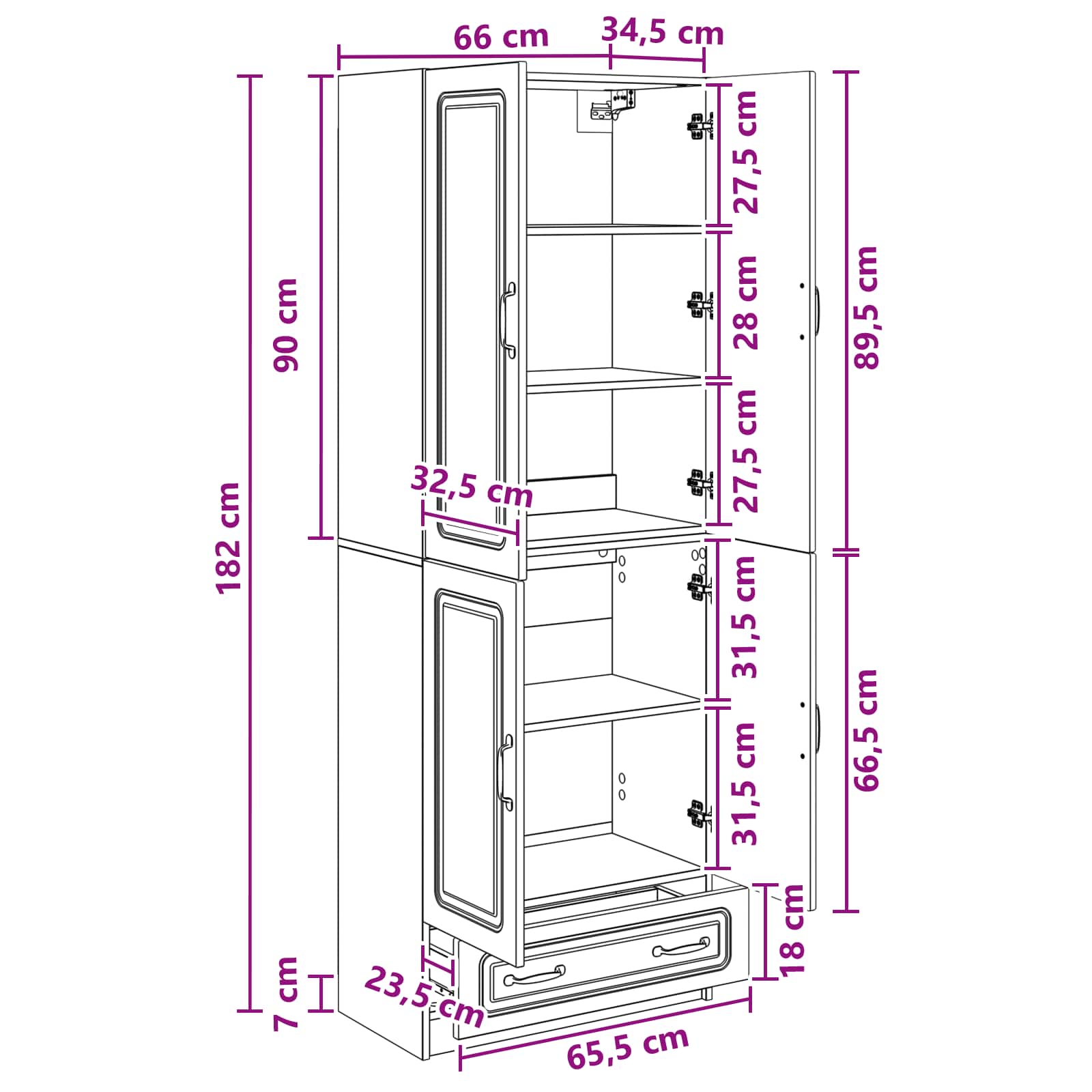 Set ormara 2 pcs Dimljeni hrast Konstruirano drvo