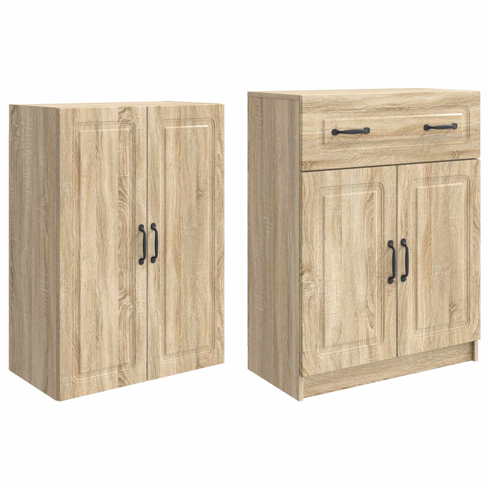Set ormara 2 pcs Hrast sonoma Konstruirano drvo