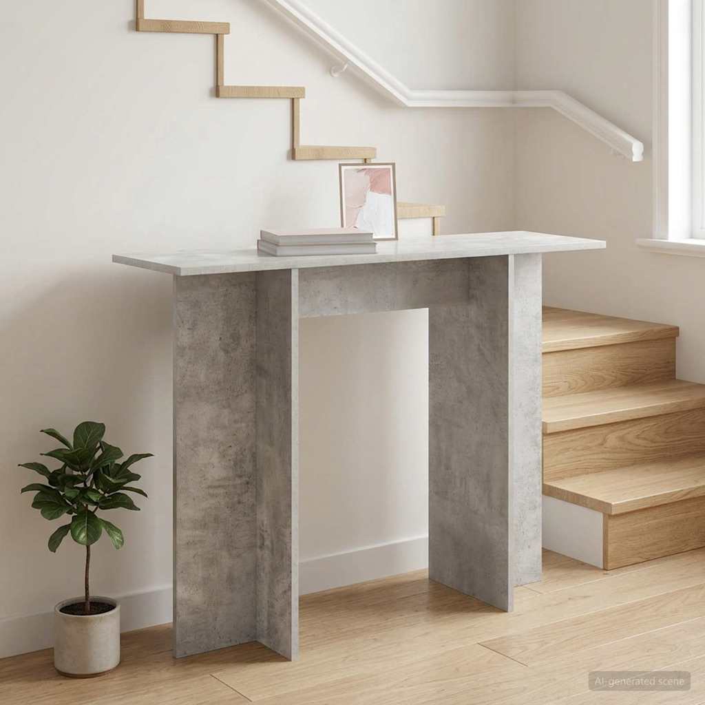 Konzolni stol Betonska siva 100 x 30 x 75 cm Konstruirano drvo