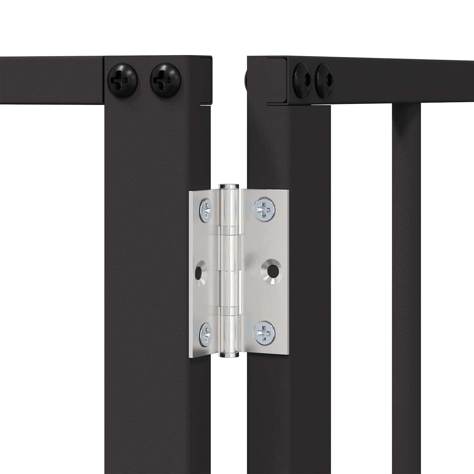 Vrata za pse 12 pcs Crna 60 x 60 cm Cinkani čelik