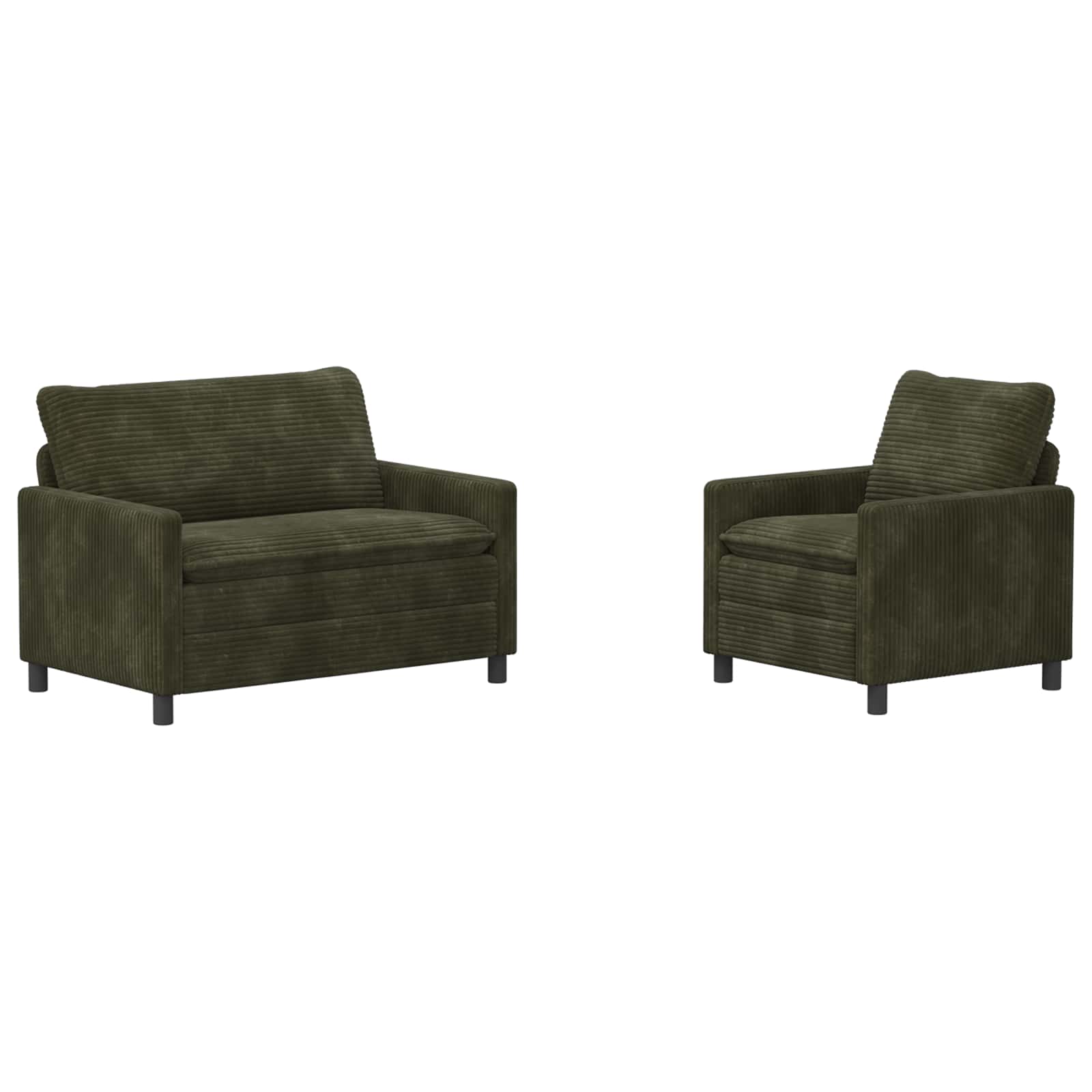 Set sofe 2 pcs Zelena Poliester