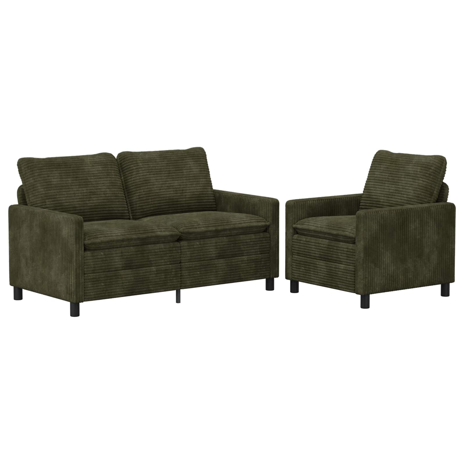 Set sofe 2 pcs Zelena Poliester