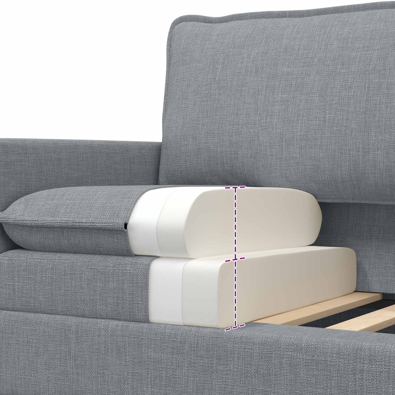 Sofa Svjetlosiva 76 x 81 x 87,5 cm Tkanina