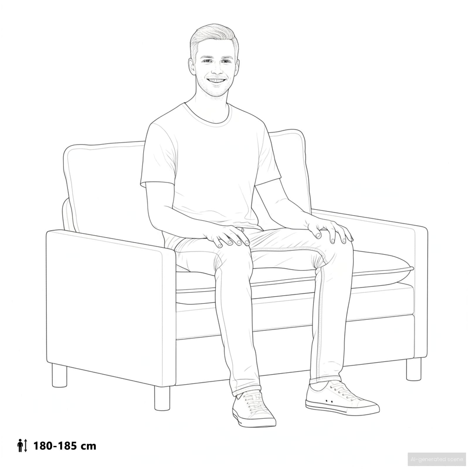 Sofa Krem 126 x 81 x 87,5 cm Poliester