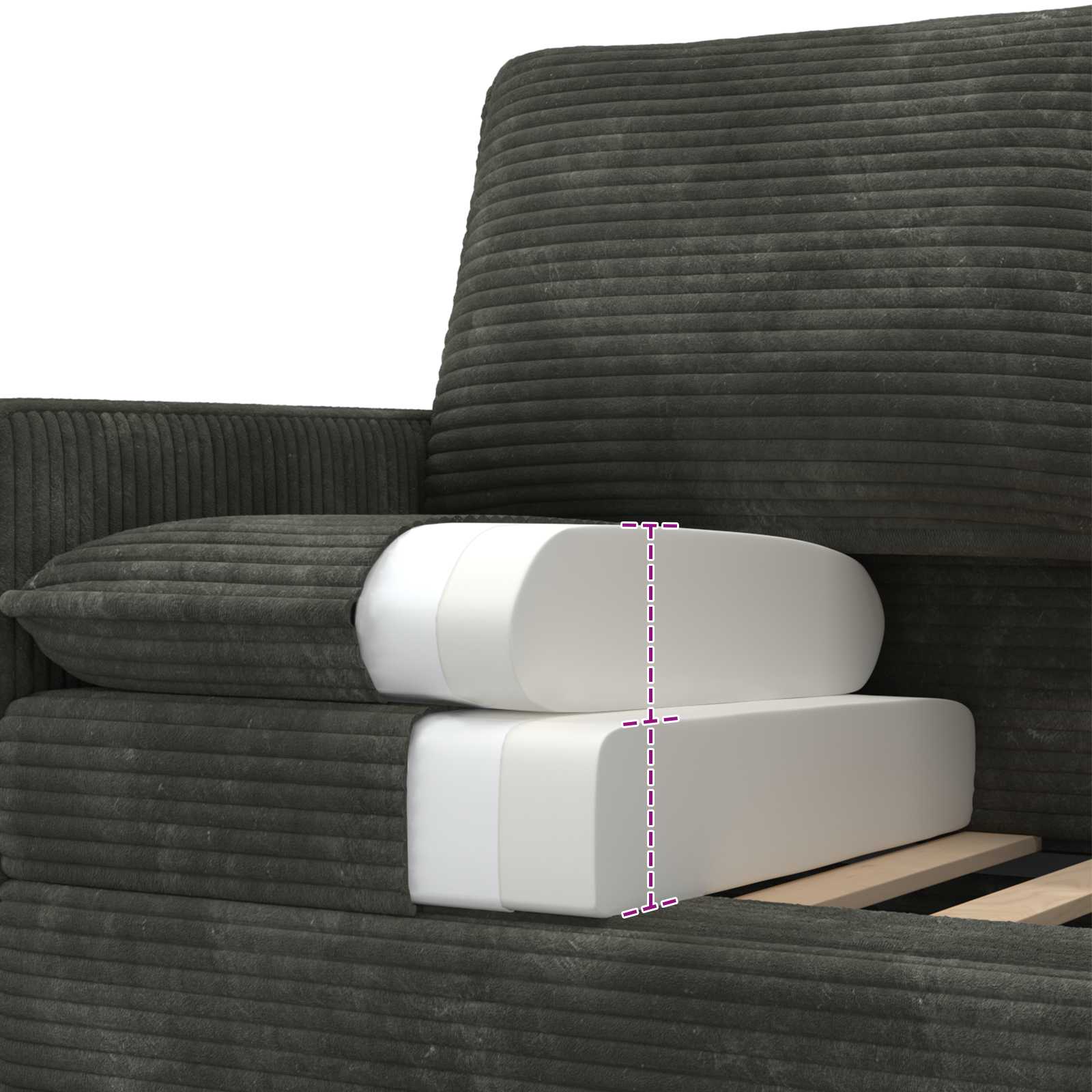 Sofa Antracit 156 x 81 x 87,5 cm Poliester