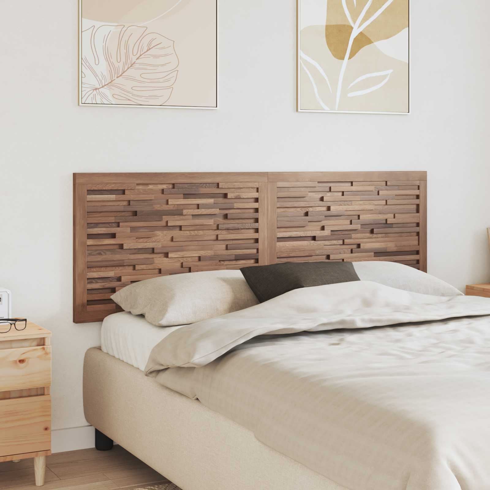 Uzglavlje za krevet Prirodna Čvrsto teak drvo