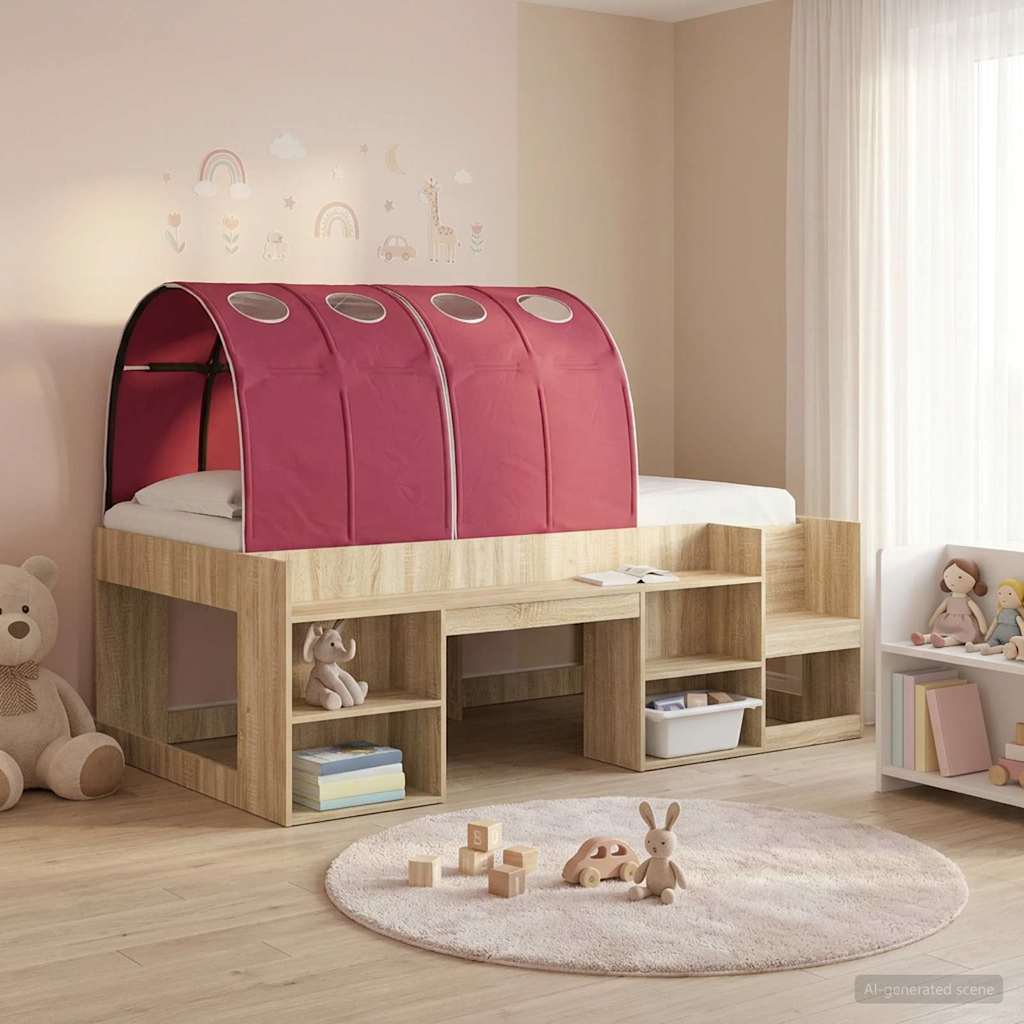 Tunis za krevet 2 pcs Crvena 211 x 67.5 x 2 cm Poliester