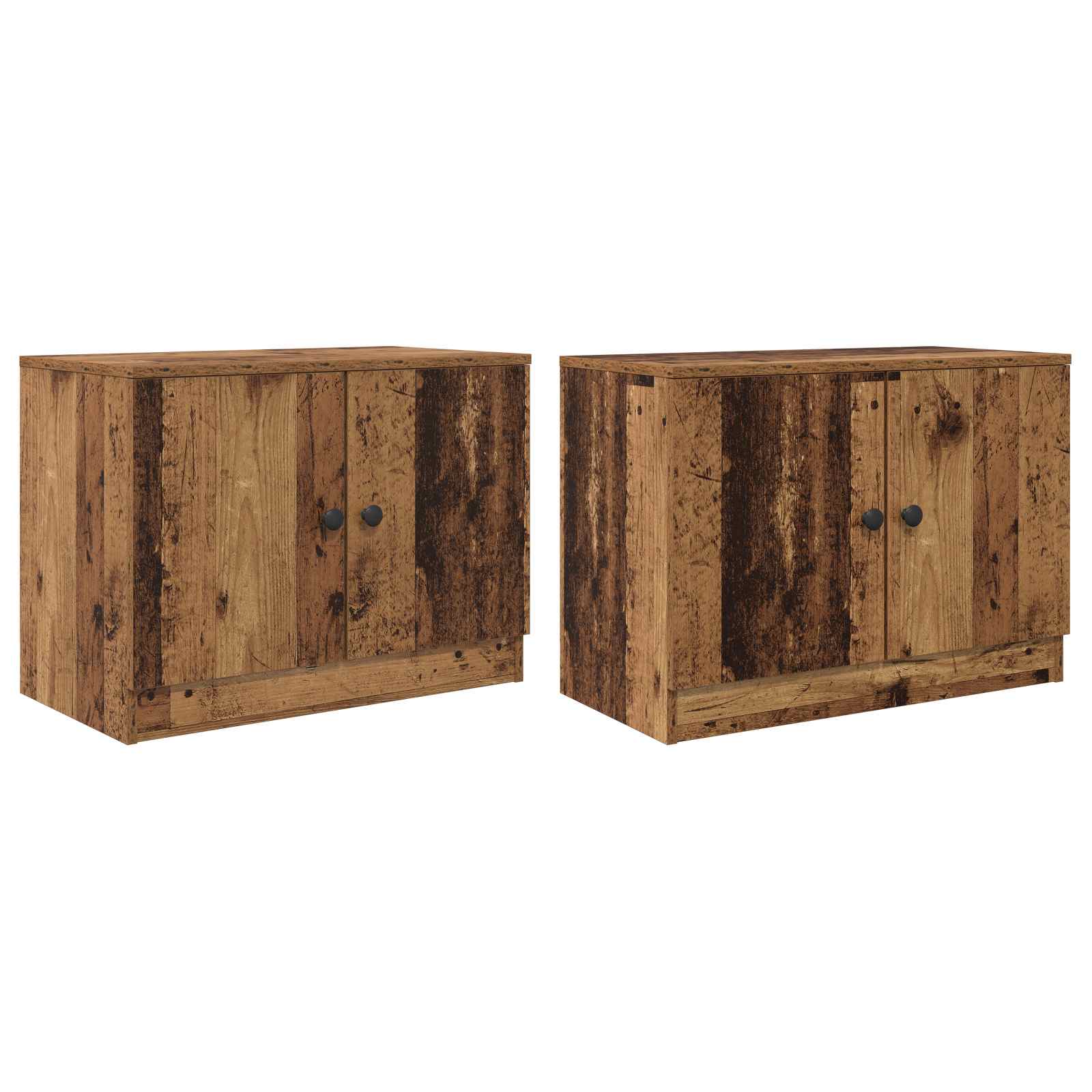 Ormarić za krevet s pohranom 2 pcs Staro drvo 66 x 35 x 48 cm