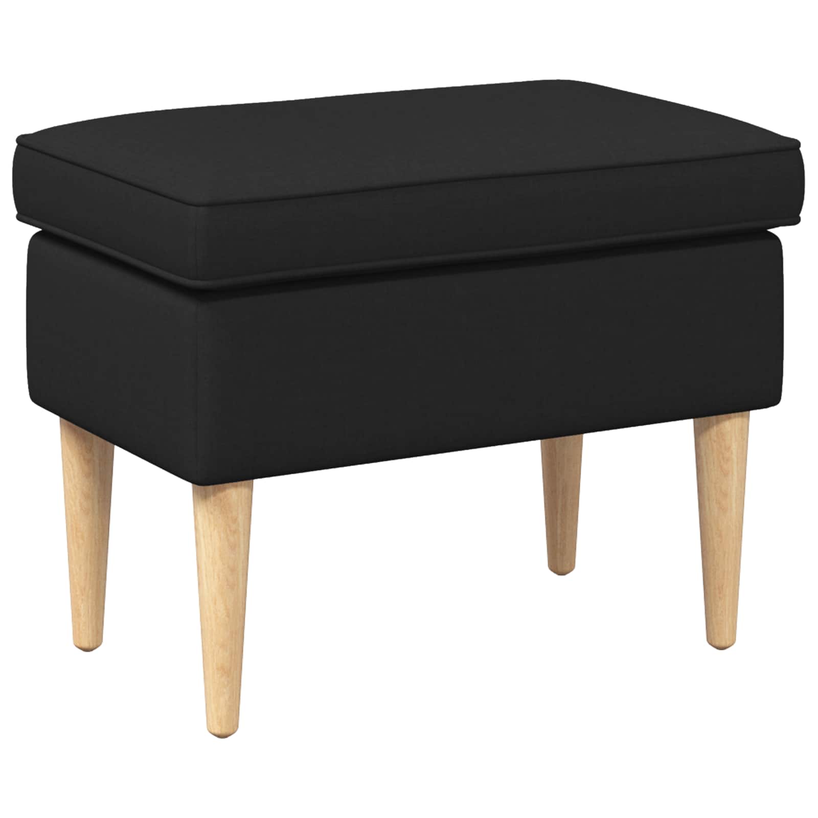 Stolica za noge Crna 55 x 35 x 41 cm Poliester
