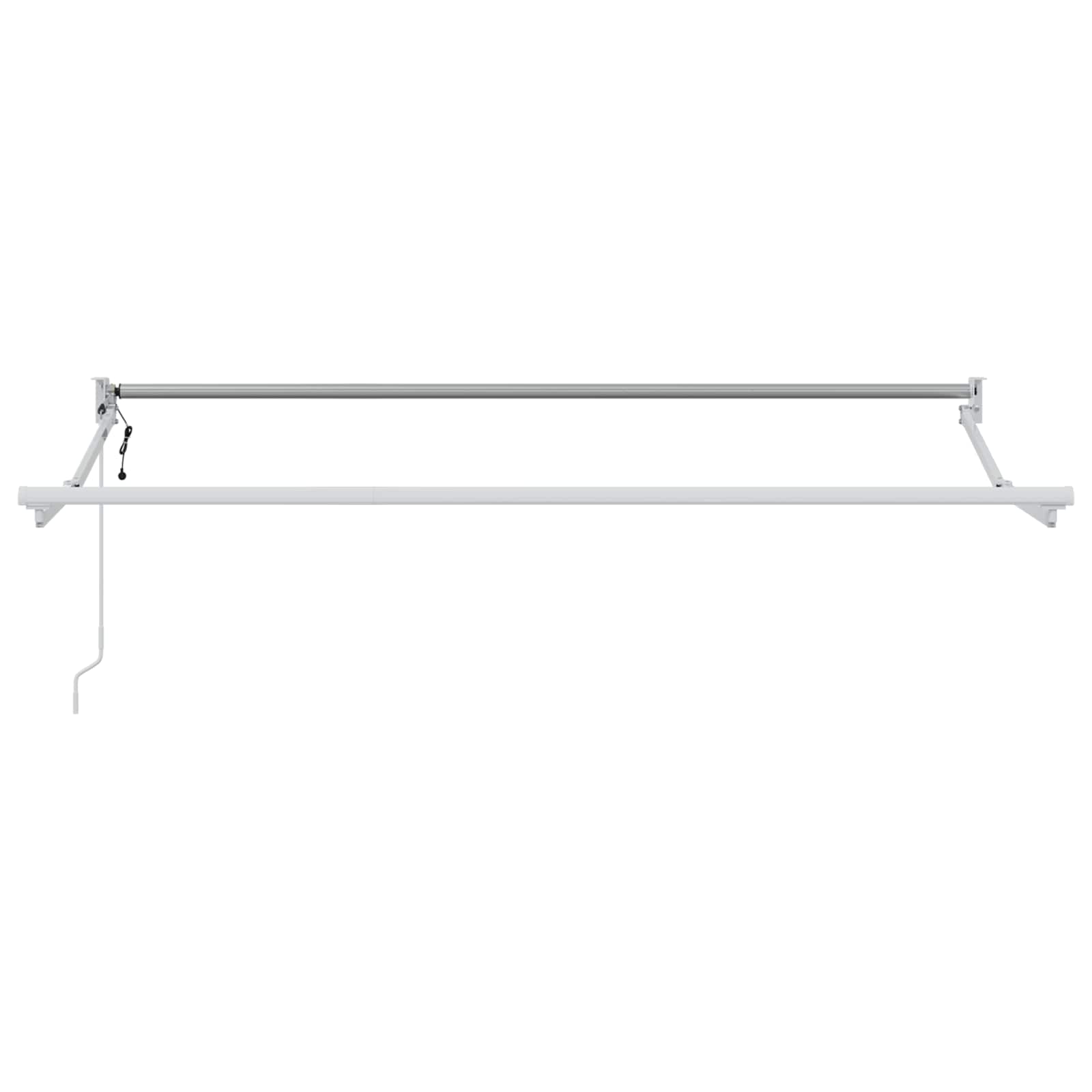 Nadstrešnica Žuta i bijela 3,5 x 2 m Poliester i metal
