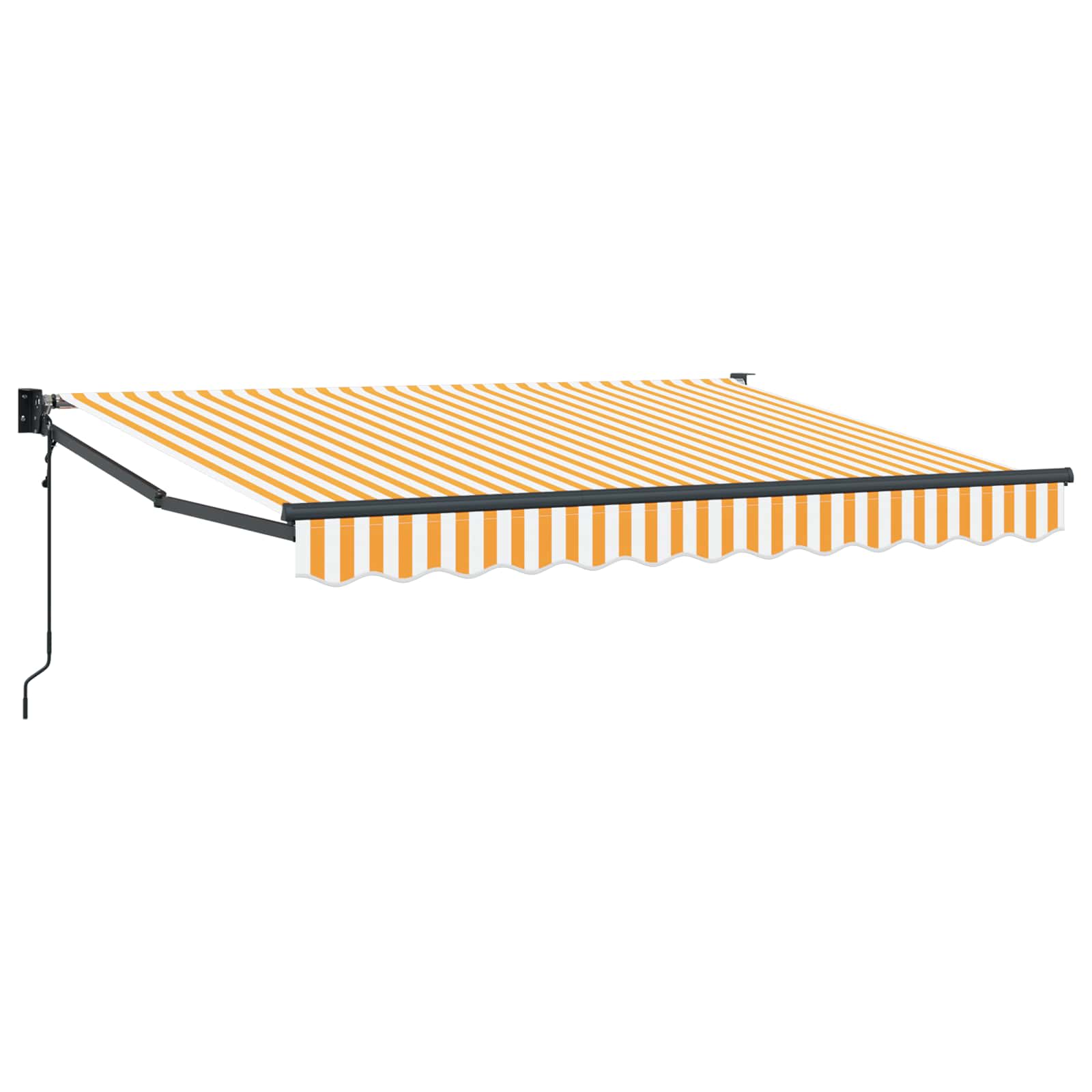 Nadstrešnica Žuta i bijela 3,5 x 2 m Poliester i metal