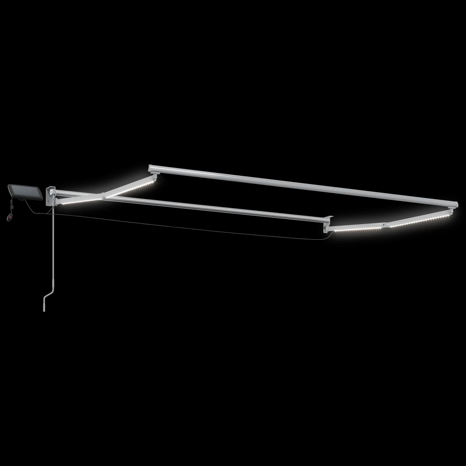 Ručna zlačivna tenda s LED diodama Antracit i bijelo 3 x 2,5 m