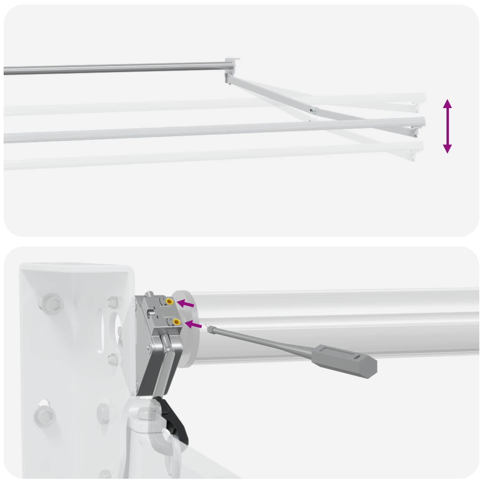 Električna retraktabilna tenda Šareni 3 x 2 m
