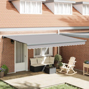 Povlačivi tende Svjetlosiva 4 × 3 m Platno i Aluminij
