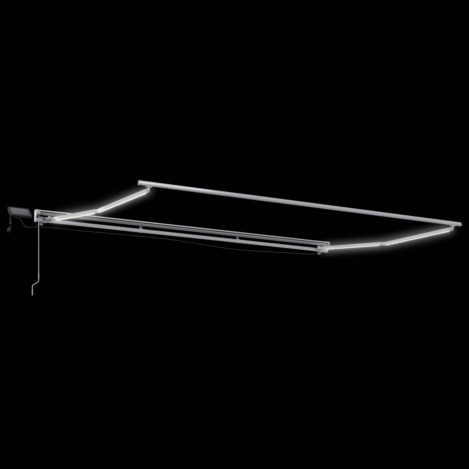 Ručni okvir tende s LED-ima Zelena i bijela 4 x 2 m