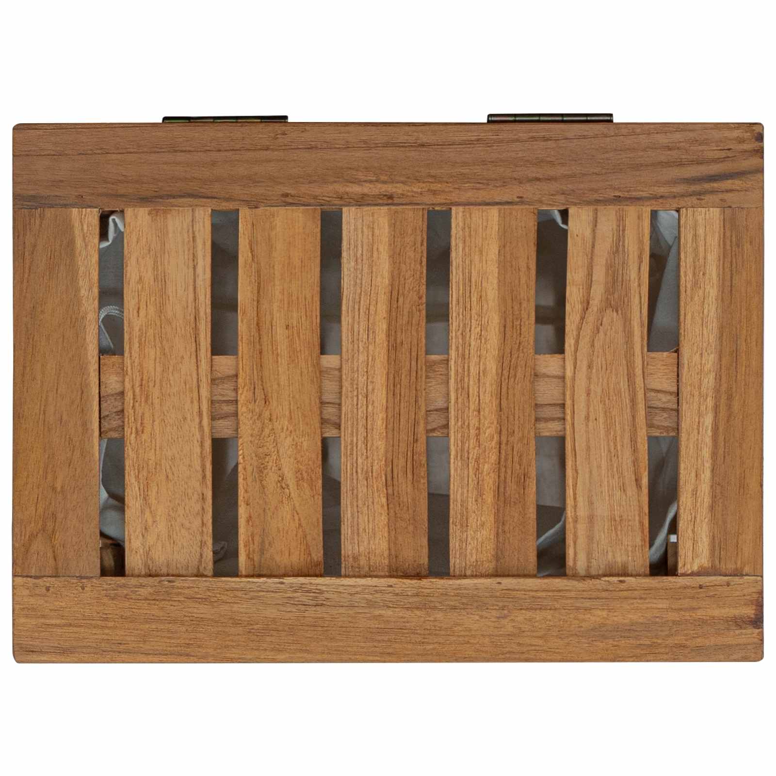Košarica za rublje Prirodna 35 x 25 x 60 cm Čvrsto teak drvo