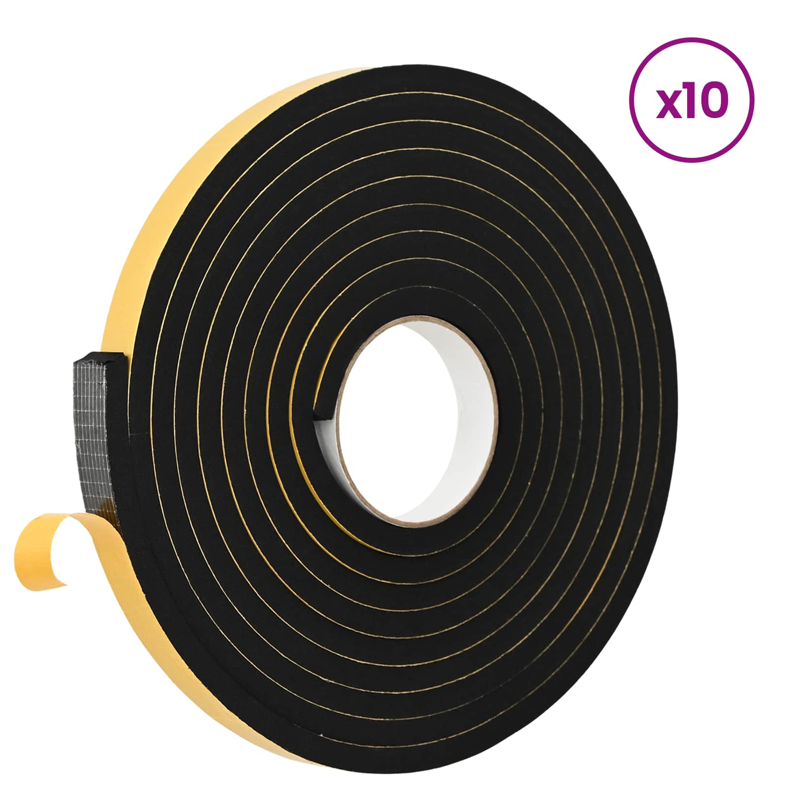 Samoljepljiva pjenasta traka 10 pcs Crna 15mm x 5m CR pjena