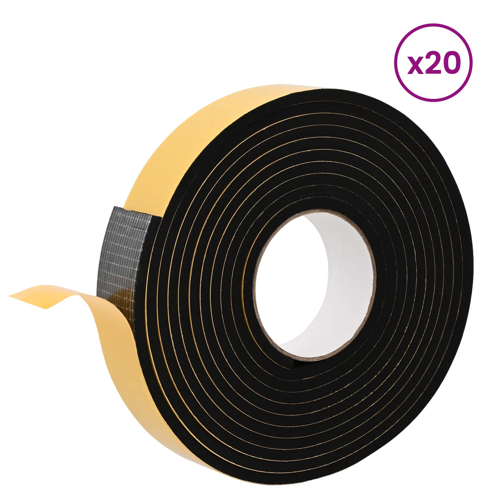 Samoljepljiva pjenasta traka 20 pcs Crna 40mm x 5m CR pjena