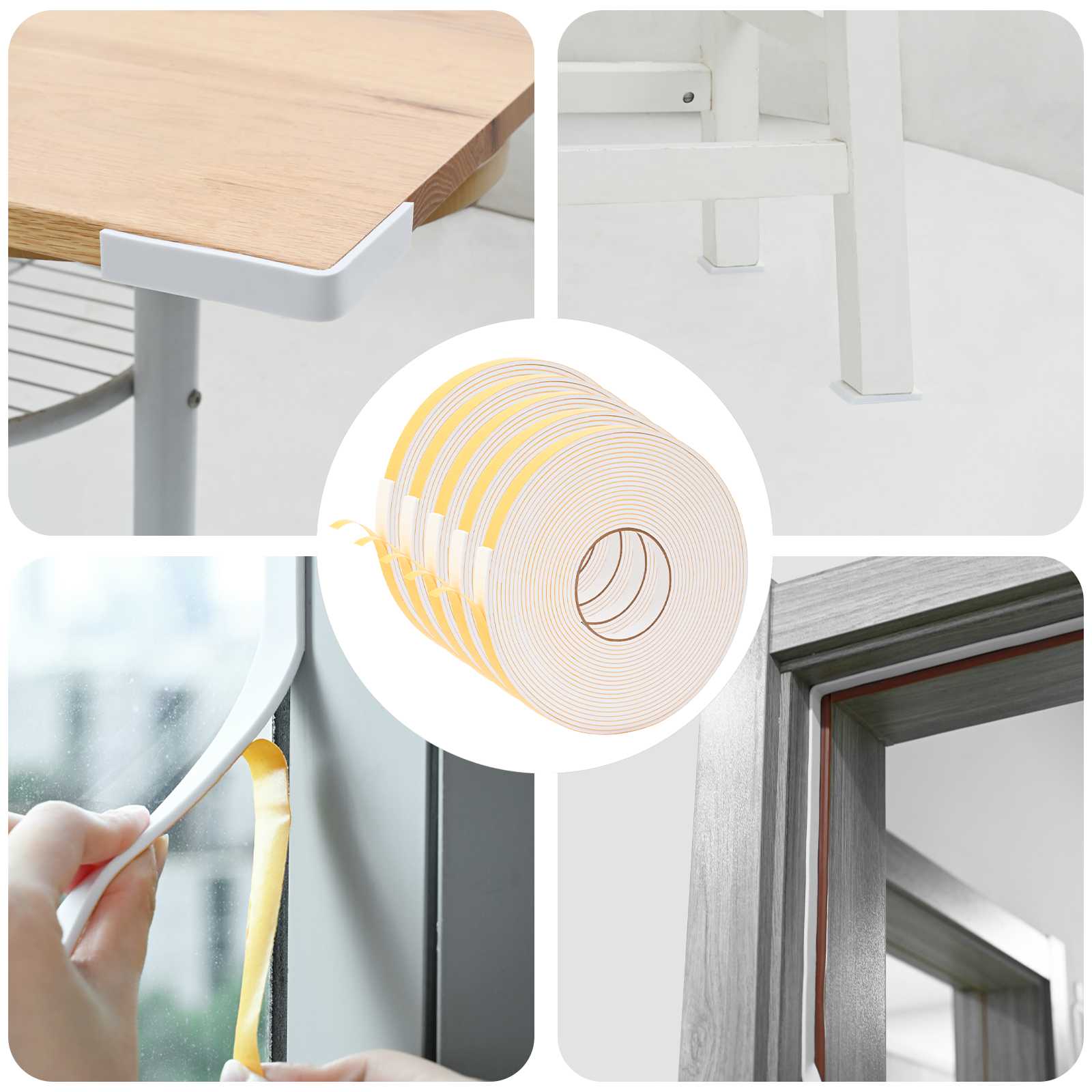 Samoljepljiva pjenasta traka 5 pcs Bijela 10mm x 10m CR pjena