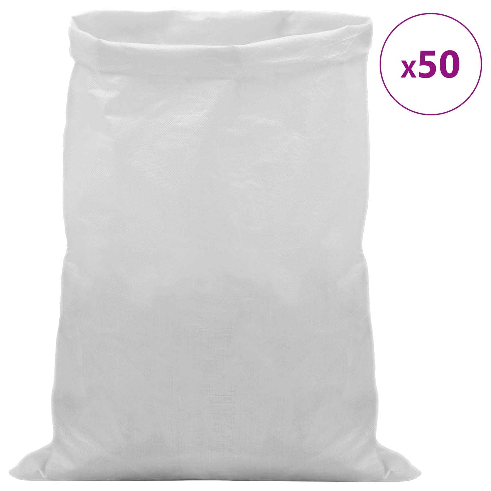 Tkanine vreće 50 pcs Bijela 50 x 80 cm PP