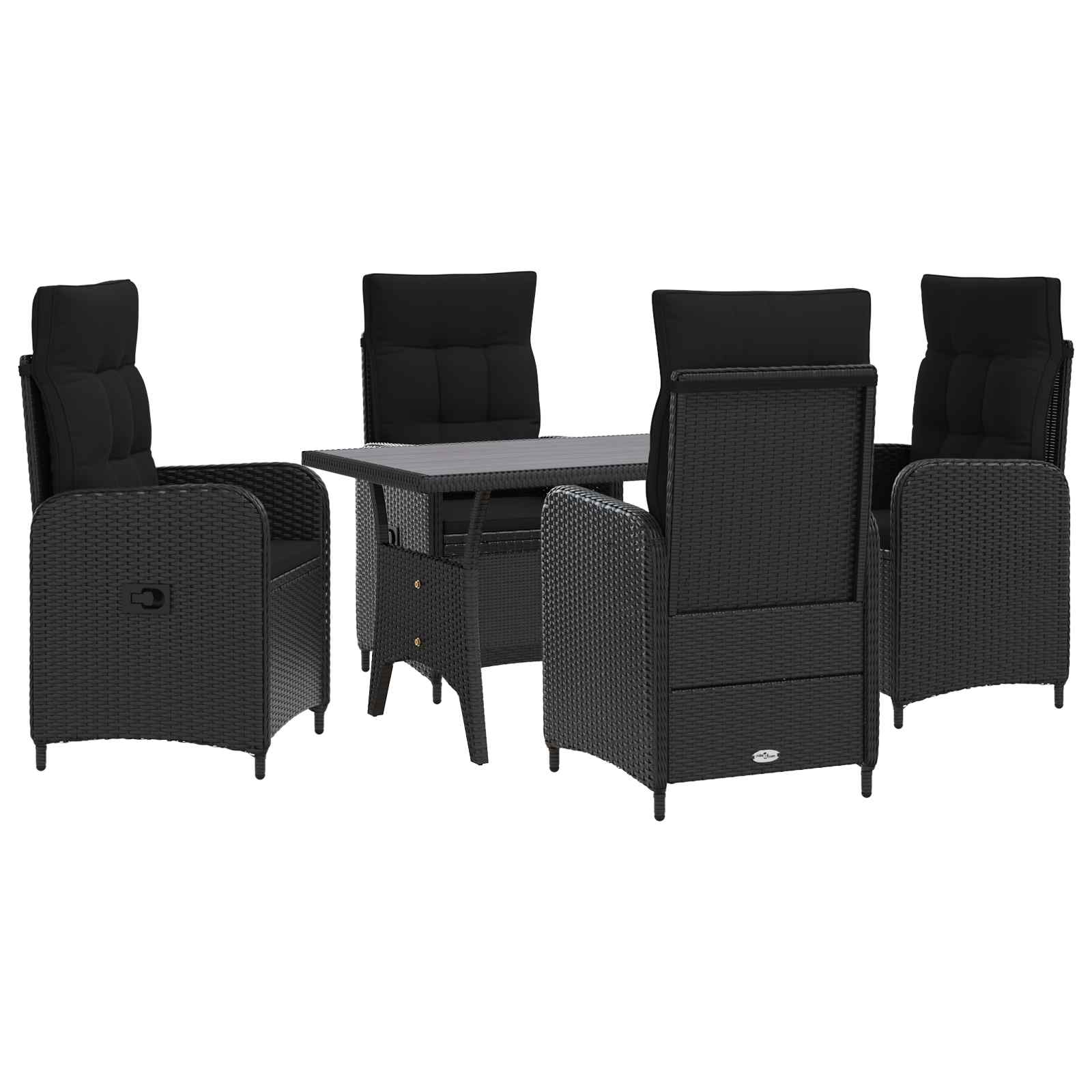 Vanjski set za objedovanje 5 pcs Crna poliratan