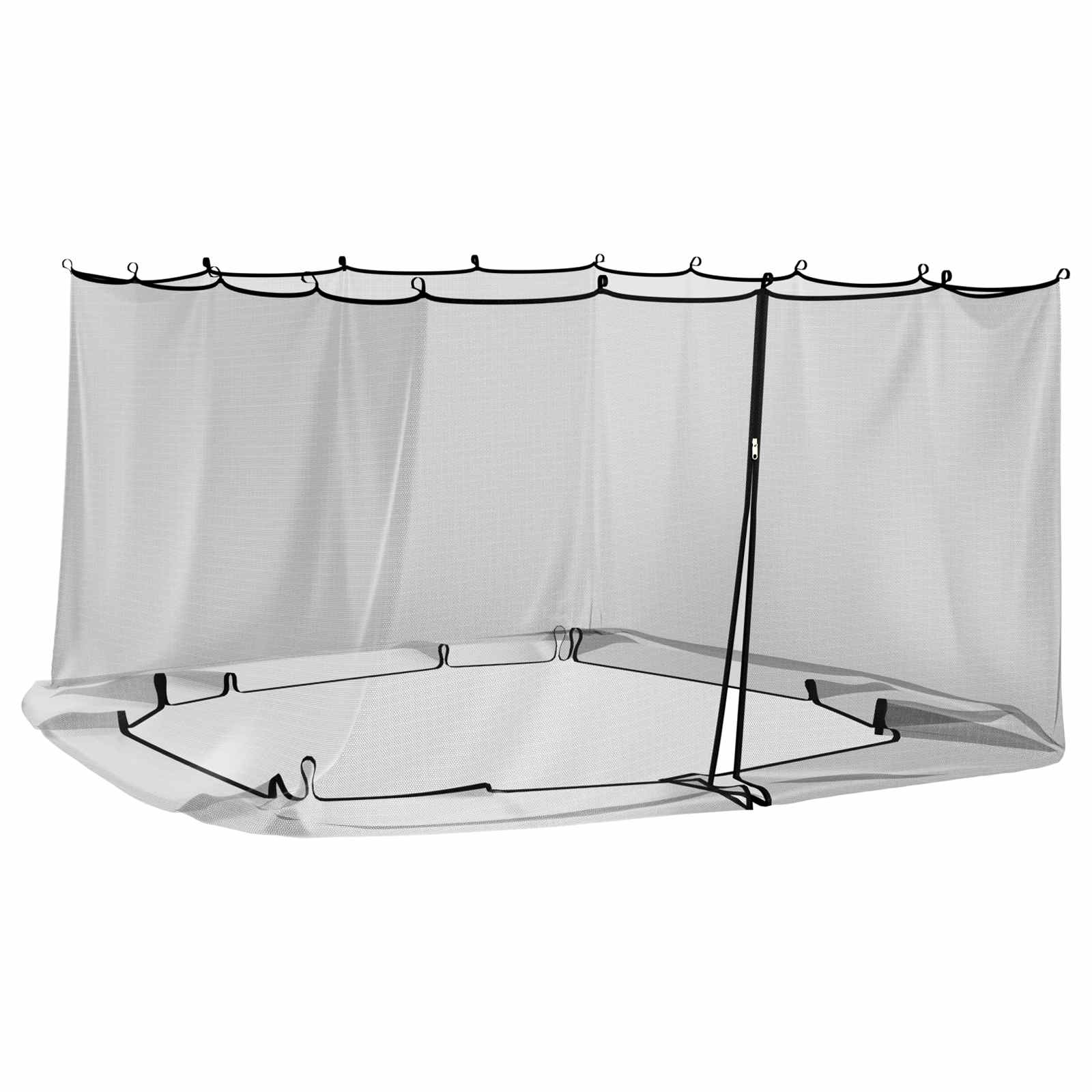 Mreža protiv komaraca za gazebo 220 mesh Crna 3,6 x 3,6 x 2 m