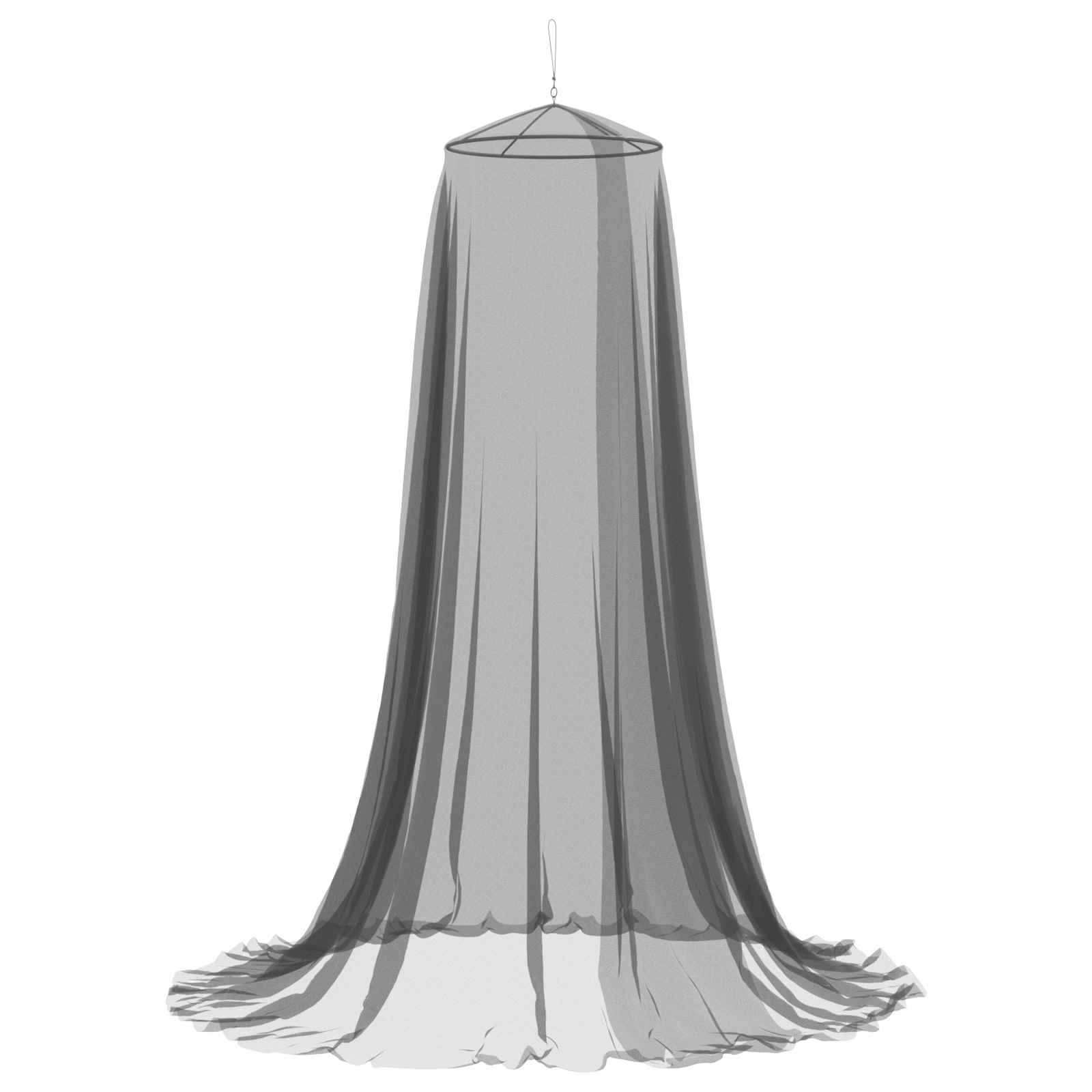 Mreža za komarce za krevet 156 mesh Crna Ø56 x 220 cm Poliester